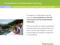 Foundations in Independent Learning Orientation Page | Oak Meadow Bookstore