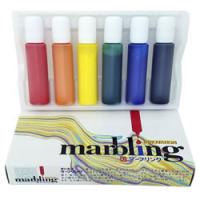 Innovation Marbling Kit With 6 Colors (Red, Orange, Yellow Green, Blue, Purple)