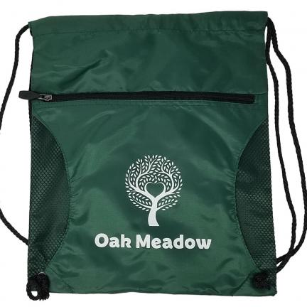 Oak Meadow Drawstring Backpack - Green | Oak Meadow Bookstore