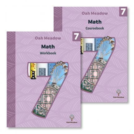 7th Grade Math Package (Includes Coursebook &amp; Workbook) | Oak Meadow Bookstore