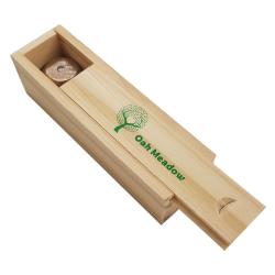  Oak Meadow 5 piece wooden dice set wooden box opened 