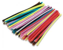 Chenille Stems, Assorted Colors (pkg 100)