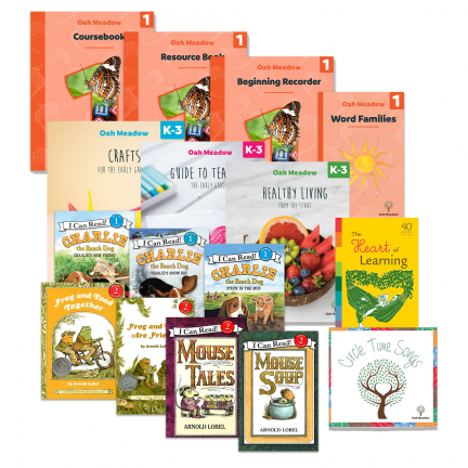 Oak Meadow First Grade Curriculum Package &amp; Readers plus The Heart of Learning, Healthy Living from the Start